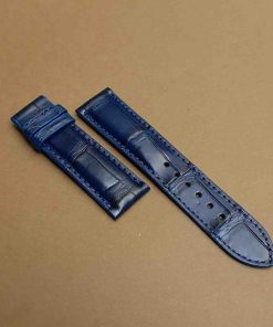 Dây đồng hồ da bụng cá sấu màu xanh Navy