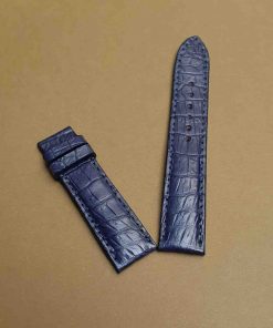 Dây đồng hồ da bụng cá sấu màu xanh Navy