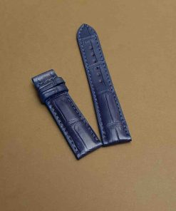 Dây đồng hồ da bụng cá sấu màu xanh Navy