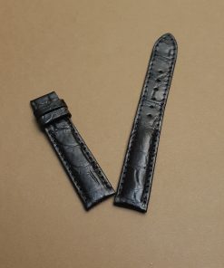 Dây đồng hồ da bụng cá sấu màu nâu