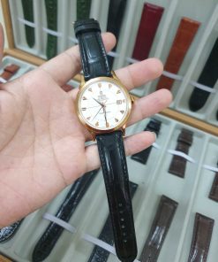 Dây đen khâu máy cho đồng hồ Omega Constellation Automatic Chronometer Officially Certified