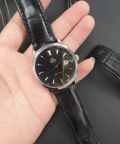 Dây da màu đen cho đồng hồ Orient Classic RA-AC0F05B10B