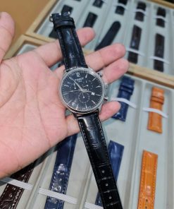 Dây da màu đen khâu máy đồng hồ Tissot Carson Premium Chronograph T122.417.16.051.00