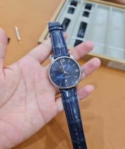Dây da xanh Navy khâu máy đồng hồ Tissot Chemin Des Tourelles T099.407.16.048.00
