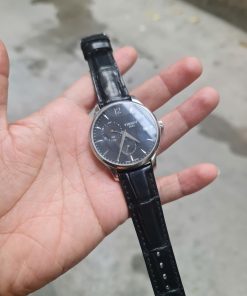 Dây Da Bụng Cá Sấu Khâu Tay Cho Đồng Hồ Tissot Tradition Black Gmt T063.639.16.057.00