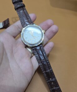 Dây cá sấu nâu cho Đồng hồ Nga Poljot size 18-16