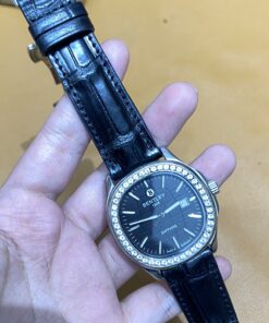 Dây cá sấu đen cho Đồng Hồ Bentley Nautilus BL1869-101MWBB size 20-18