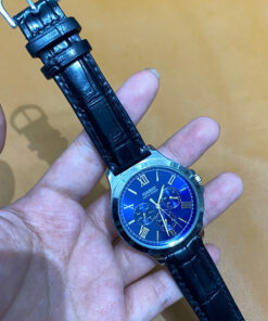 Dây cá sấu đen cho Đồng Hồ Casio MTP-V300L-2A size 19-18