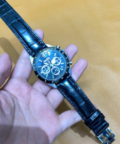 Dây cá sấu nâu cho đồng hồ Seiko Spirit Chronograph SBTR021 size 20-18