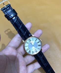 Dây cá sấu đen cho đồng hồ Tissot Carson Premium Powermatic 80 size 20-18