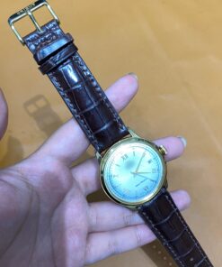 Dây đồng hồ da cá sấu nâu ETN dành cho Đồng hồ Orient Bambino 2nd Generation size 21-20