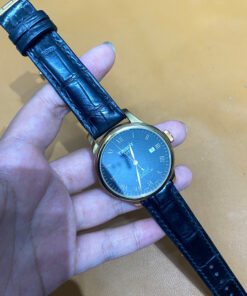 Dây cá sấu đen cho Đồng hồ Tissot Le Locle Powermatic 80 size 19-18