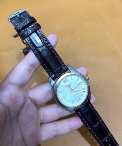 Dây đồng hồ da cá sấu nâu ETN dành cho Đồng hồ Longines Silver Arrow L2.834.4.72.2 size 20-18